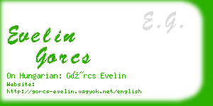 evelin gorcs business card